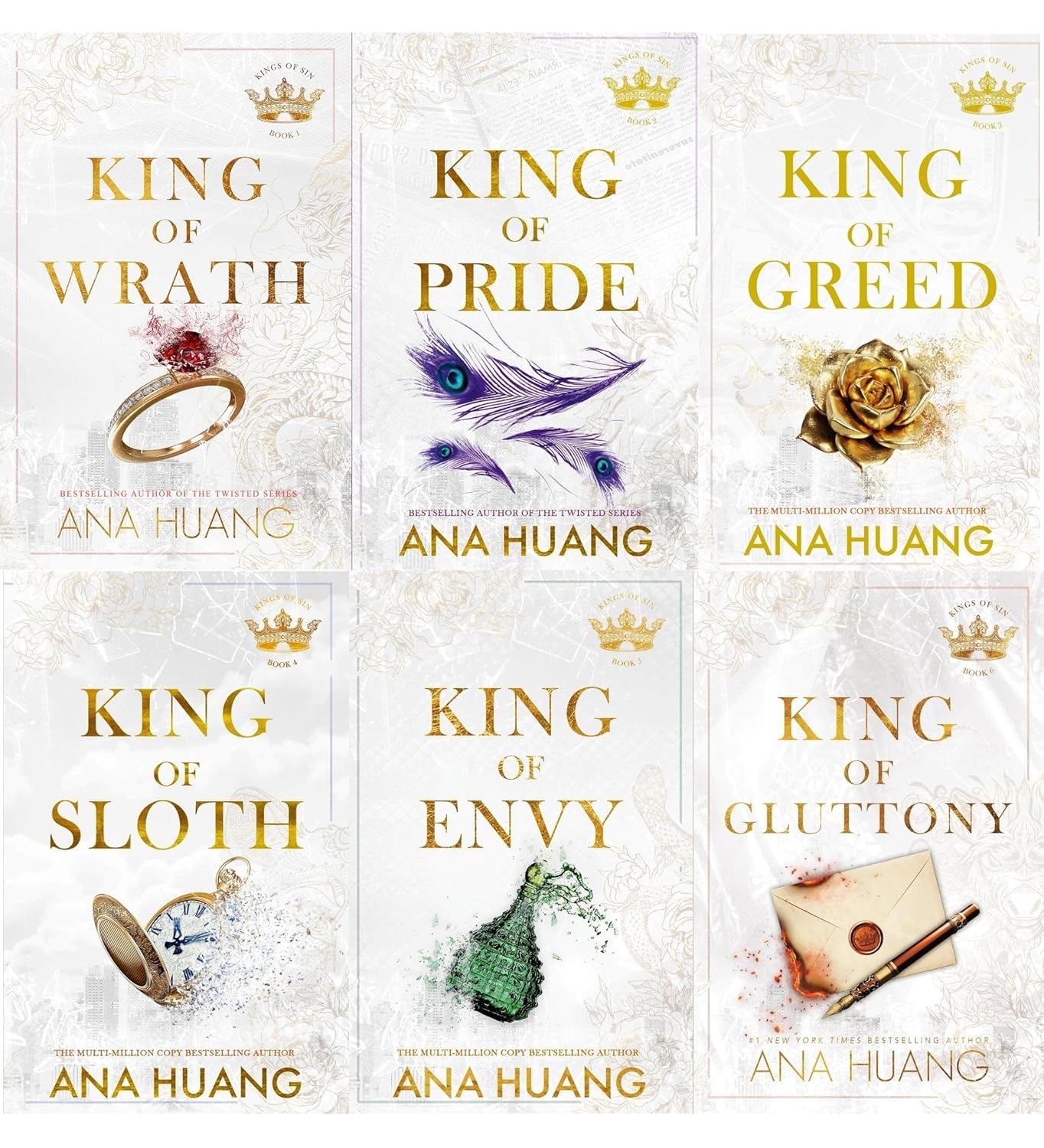 Ana Huang Twisted and Kings of Sin Series 6 Books Collection Set Box Set