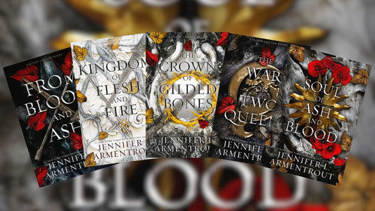 (Combo of 5) A Kingdom of Flesh and Fire + From Blood and ash + Crown of Gilded Bones + The War of Two Queens + A Soul of Ash and Blood(5 books) Paperback Ð by Jennifer L Armentrout