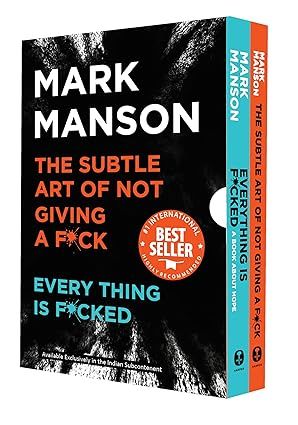 Mark Manson Boxset Hardcover Edition ( The Subtle Art Of Not Giving A F*Ck , Everything Is F*Cked) Hardcover book cover