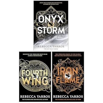 The Empyrean Series Collection 3 Books Set By Rebecca Yarros (Fourth Wing, Iron Flame & Onyx Storm) book cover
