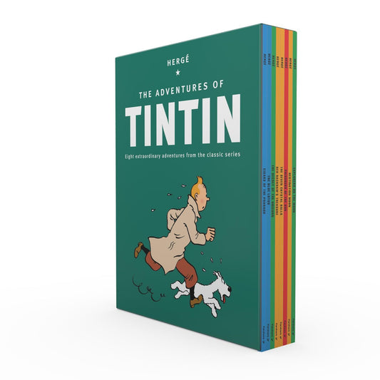 THE ADVENTURES OF TINTIN: 8 TITLE PB BOXED SET: The Official Classic Children's Illustrated Mystery book cover