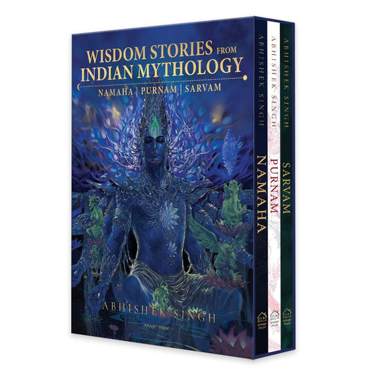 WISDOM STORIES FROM INDIAN MYTHOLOGY (NAMAHA, PURNAM, SARVAM) book cover